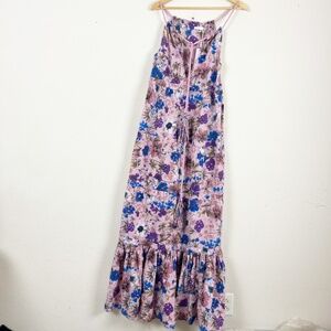 Eywasouls Malibu Stevee Vintage Rose Flower Maxi Dress Size M/L